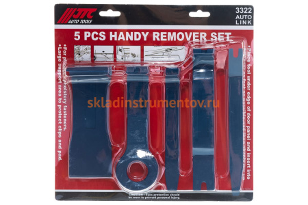 Набор съемников для демонтажа облицовочных панелей, 5 предметов JTC 3322