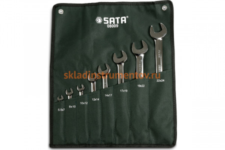 Набор рожковых ключей 8шт Sata 08009