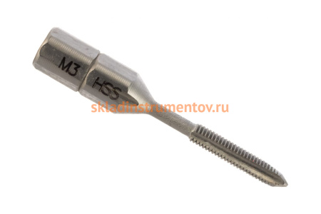 Метчик М 3 с хвостовиком HEX 1/4 дюйма Bucovice Tools 940030