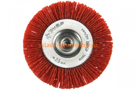 Щетка дисковая (75 мм; нейлоновая проволока с абразивным покрытием) для дрели ЗУБР 35161-075_z02