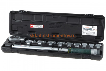 Динамометрический ключ с набором рожковых насадок Hans 13-30, 40-200 Nm, 1/2" 4673