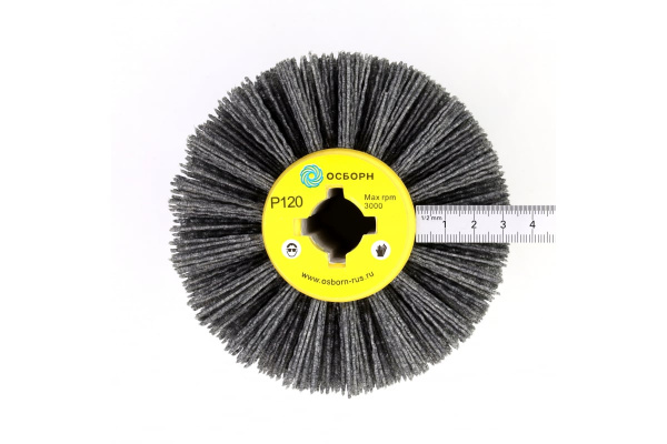 Щетка валик нейлоновая 6-038 (120 мм; P120) для щеточных шлифмашин ОСБОРН PLM.RB12010019P120