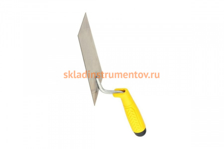 Кельма BIBER трапециевидная нержавеющая сталь, пластиковая рукоятка 180мм тов-191422