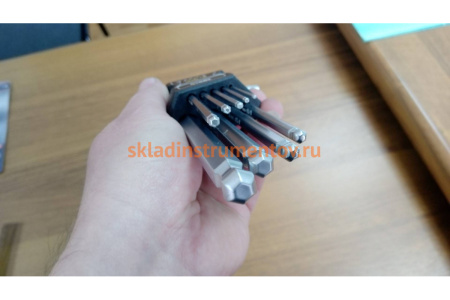 Набор шестигранных ключей с шаром КВТ КШ-9 78368