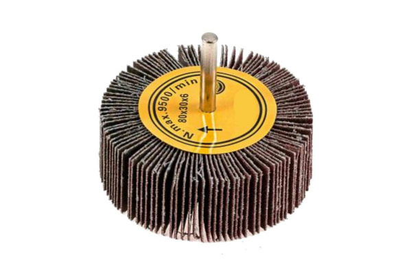 Головка-щётка лепестковая на шпильке (80x30x6 мм; Р40) Orientcraft OCFW80306040