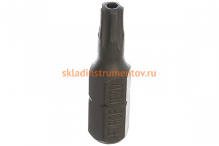 Бита Torx с отверстием 5-ти лучевая (TS20; 25 мм; 1/4) FORCE 12F2520