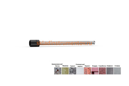 Коронка алмазная HSP-N (62х450 мм; 1 1/4 UNC) Rothenberger FF47062