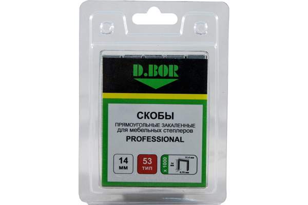 Скобы для степлера D.Bor Professional тип 53 14 мм 1000 шт. D-P2-053-14-1000