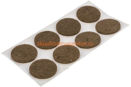 Самоклеящиеся накладки на мебельные ножки Stayer COMFORT фетровые, коричневые, круглые - диаметр 25 мм, 8 шт 40910-25