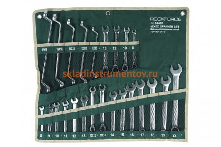 Набор ключей ROCKFORCE универсальный 24пр на полотне RF-5148R
