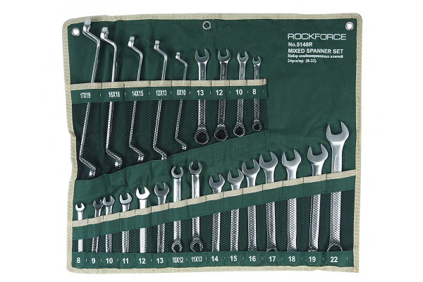 Набор ключей ROCKFORCE универсальный 24пр на полотне RF-5148R