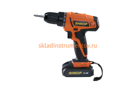 Аккумуляторная дрель-шуруповерт Энкор ДША-2 14.4ЭР/10Л 50024