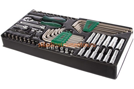 Набор головок и аксессуаров Hans ложемент 1/4" 62шт TT-43