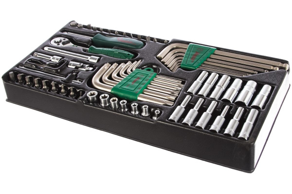 Набор головок и аксессуаров Hans ложемент 1/4" 62шт TT-43