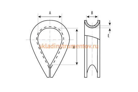 Коуш DIN 6899 оцинкованный 50 шт. (6 мм; ТФ5) Зубр 4-304495-06