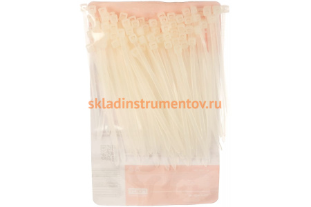 Нейлоновые хомуты Зубр белые, 2.5x80 мм, 100 шт. 309010-25-080