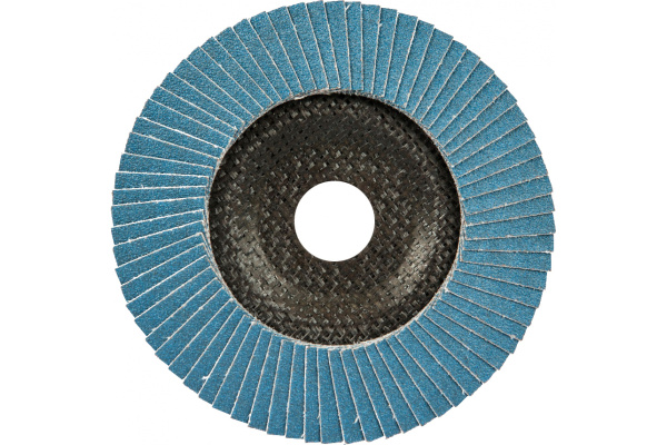 Круг лепестковый торцевой 125 мм/P80 72 сегмента для нерж ZK циркониевый электрокорунд Профоснастка №352