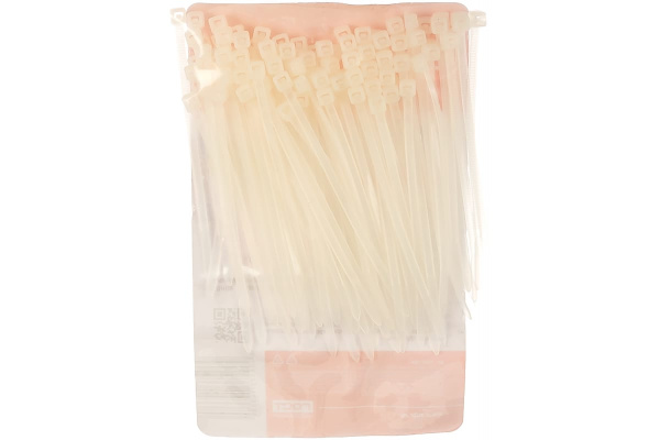 Нейлоновые хомуты Зубр белые, 2.5x80 мм, 100 шт. 309010-25-080