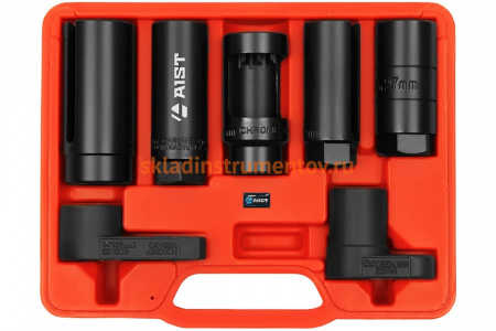 Набор головок с вырезом для кислородных датчиков, 7шт в кейсе AIST 67410307 00-00006583