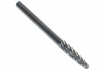 Борфреза твердосплавная сфероконическая с двойной насечкой (3х12.7 мм; хвостовик 3 мм) ПНЕВМО-ТРЕЙД L0313-M03