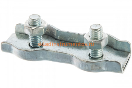 Зажим троса двойной, оцинкованный (15 шт; 8 мм; ТФ5) Зубр 4-304445-08