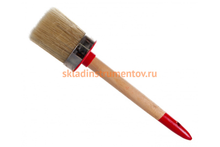 Круглая кисть Зубр Мастер Универсал светлая щетина деревянная ручка №16x55 мм 01501-55