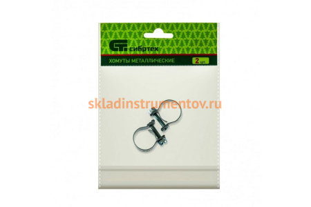 Металлические хомуты СИБРТЕХ, MINI 16-18мм, ширина 9мм, винтовой, W1, 2шт 47506