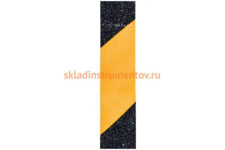 Клейкая противоскользящая лента BRAUBERG 25 мм х 5 м, черно-желтая, зернистая, основа ПВХ 606773