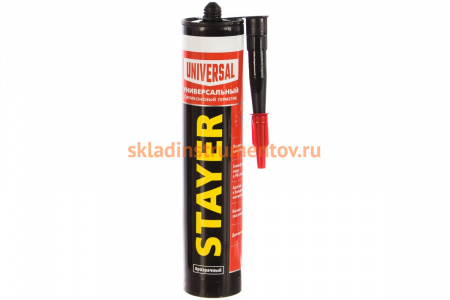 Герметик Black Pro универсальный силиконовый прозрачный (260 мл) STAYER 41213-2_z01