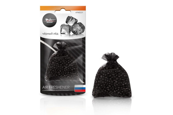 Подвесной ароматизатор Airline Мешочек с гранулами черный лед AFME031