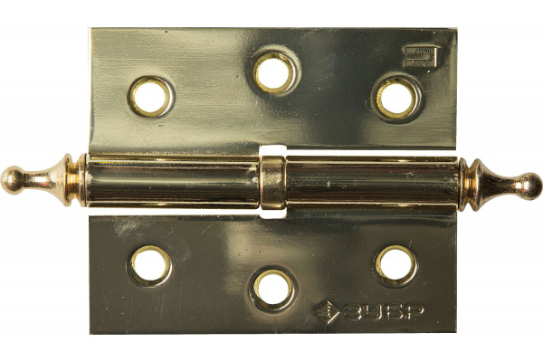 Дверная разъемная петля Зубр Эксперт 1 подшипник цвет латунь PB правая с крепежом 75x63x2.5 мм 2 шт. 37605-075-1R