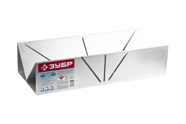 Стусло Зубр ЭКСПЕРТ алюминиевое, универсальное, для потолочных плинтусов и заготовок из различных материалов 15377