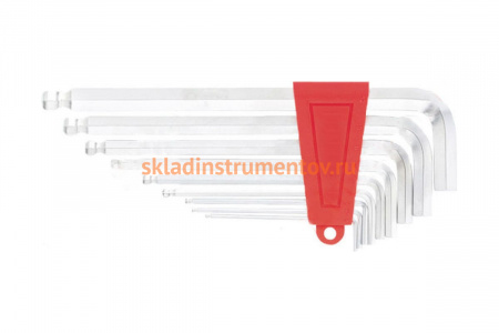 Набор ключей имбусовых STELS CrV 9 шт экстра-длинные c шаром 16411