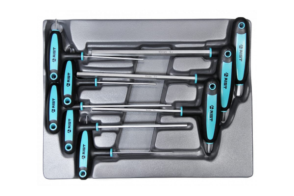 Набор отверток шестигранных c Т-образной пластиковой рукояткой 8 предметов AIST 0-800308 00-00017572