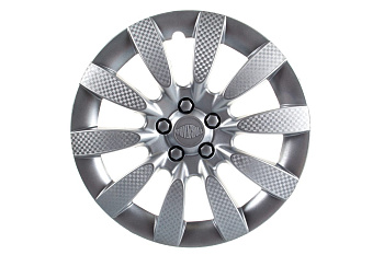 Колесные колпаки Airline 13" Торнадо, серебристые, карбон, 2 шт. AWCC-13-06