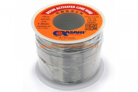 Припой (1 мм, 0.25 кг, Sn60/Pb40, СF10 флюс RA) ASAHI 00-00000070