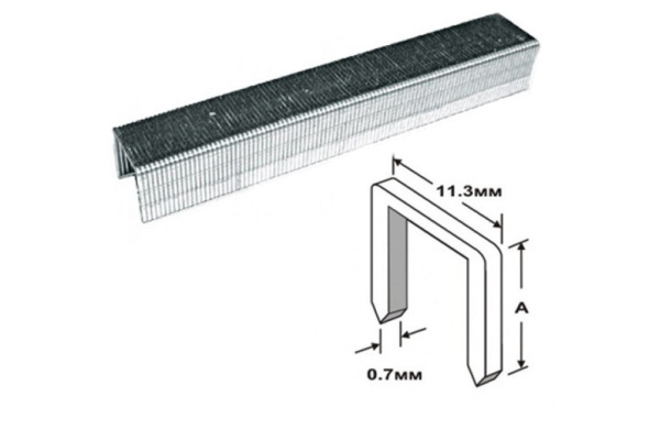 Скобы (11.3х0.7 мм; 8 мм; тип 53; 1000 шт.) для степлера КУРС 31362