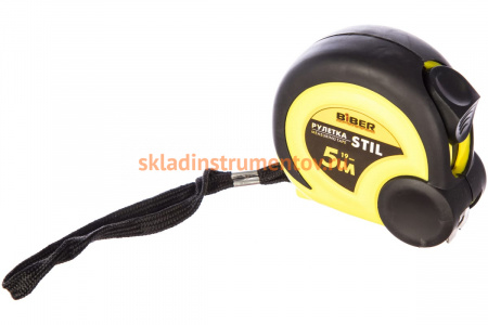 Рулетка (обрезиненный корпус, 5 м х 19 мм) Biber STIL 40082 тов-173006