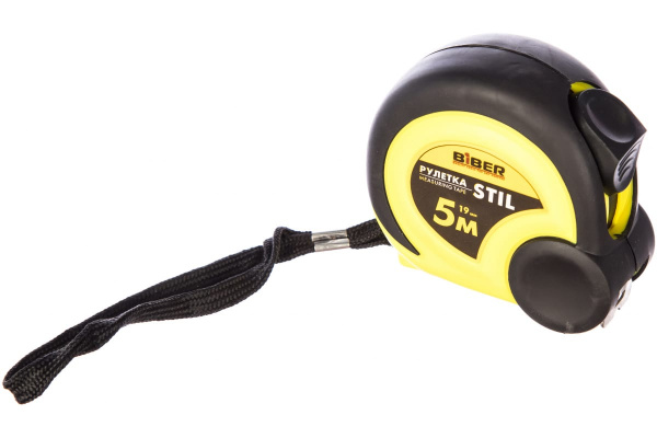 Рулетка (обрезиненный корпус, 5 м х 19 мм) Biber STIL 40082 тов-173006
