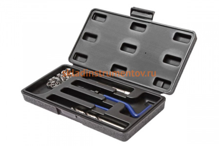 Набор для восстановления резьбы (вставки М14х1.25, L=12.4 мм, 5 штук) 9 предметов JTC 4788