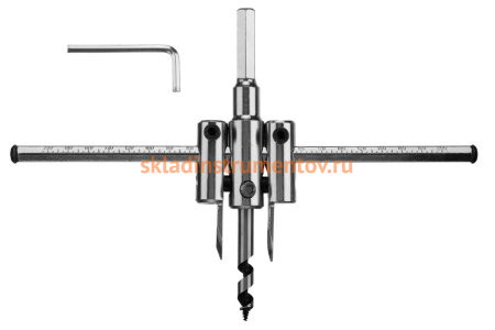 Сверло-балеринка МАСТЕР по дереву (двухрезцовое, 40-200 мм, глубина 30 мм) Зубр 29440-200