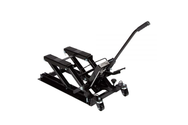 Подкатной гидравлический мотодомкрат WIEDERKRAFT 700 кг, 430 мм WDK-86101