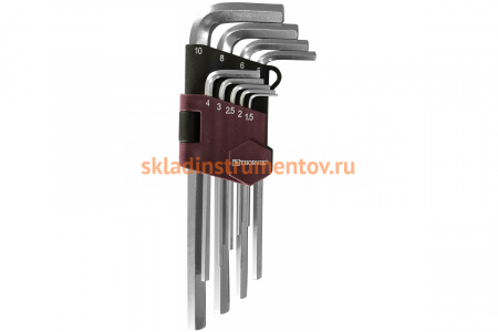 Набор торцевых шестигранных ключей H1.5-H10, 9 предметов Thorvik HK9S 53033