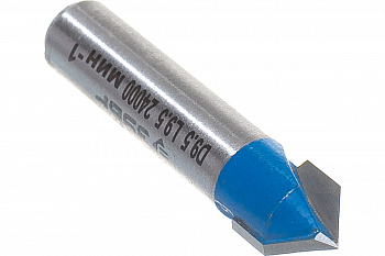 Фреза пазовая галтельная V-образная ПРОФЕССИОНАЛ (9.5х9.5х41.5 мм; 90 градусов; хвостовик 8 мм) Зубр 28752-9.5