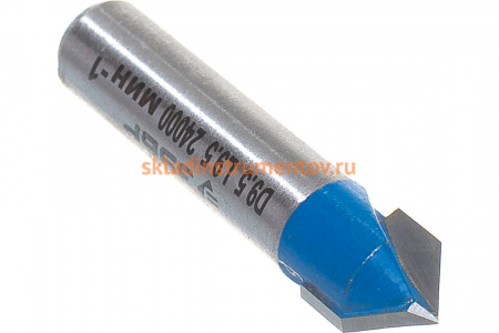 Фреза пазовая галтельная V-образная ПРОФЕССИОНАЛ (9.5х9.5х41.5 мм; 90 градусов; хвостовик 8 мм) Зубр 28752-9.5