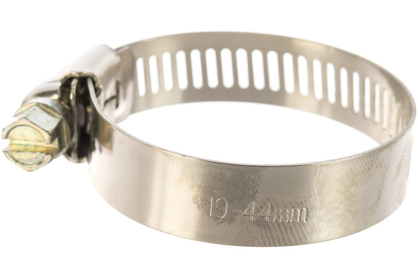 Хомуты Зубр ЭКСПЕРТ нержавеющая сталь, просечная лента 12 мм, 19-44 мм, 4 шт 37815-019-44-4