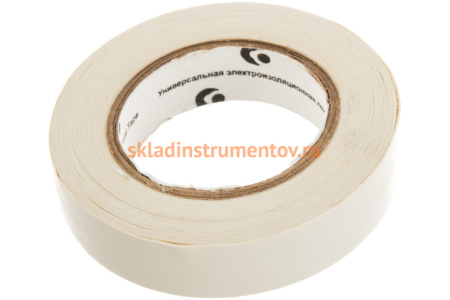 Клейкая изоляционная лента РемоКолор ПВХ, белая, ширина 15 мм 49-5-003