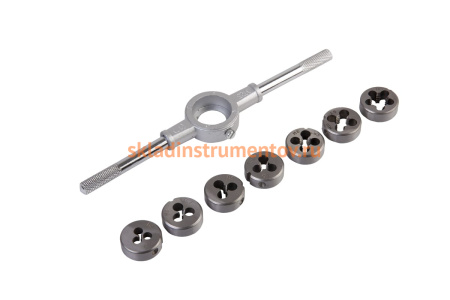 Набор плашек WIEDERKRAFT М3 - 12, 8 предметов, метрическая резьба WDK-DS0312