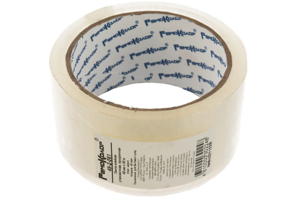 Клейкая лента РемоКолор прозрачная, 48 мм х 50 м, 38 мкм 49-2-061