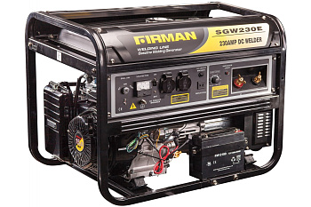 Электростанция со сварочным выпрямителем (5.0/5.5 кВт, 230В, 13 л.с., бензин, аккумулятор, сварочный ток 50-230А, электрод до 5.0 мм, передвижная) FIRMAN SGW230E